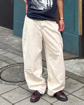 Loose Fit Round Cotton Pants