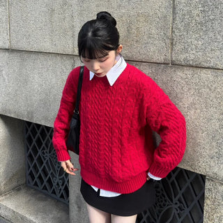Cable Round Neck Knit