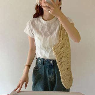 Lace cropped T