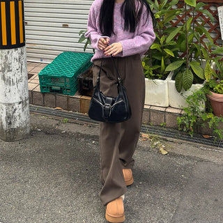Cotton wide-leg pants