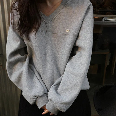 Premium brushed fleece slit sweatshirt
