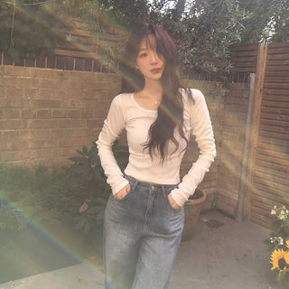 Span Basic Slit T-Shirt