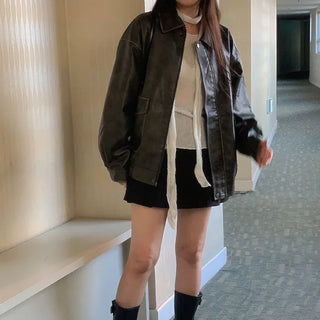 Vintage Wash Leather Jacket
