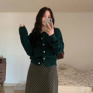 Hair wool cardigan