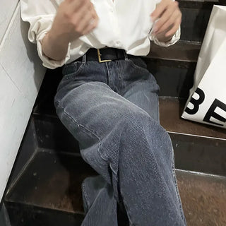 Corduroy Wash Wide Denim Pants