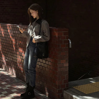 Dark Shading Denim Pants