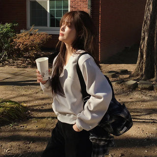 Premium brushed fleece slit sweatshirt