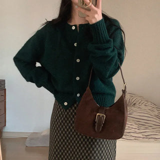 Hair wool cardigan