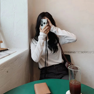Simple basic slim plain T-shirt