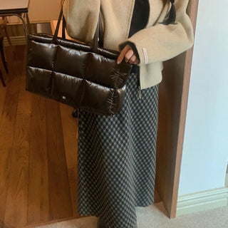 Fleece-lined check skirt