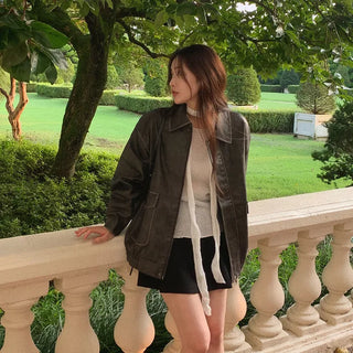 Vintage Wash Leather Jacket