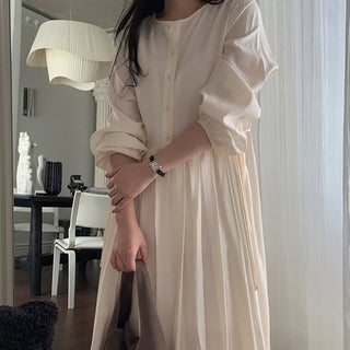 Pleated long dress