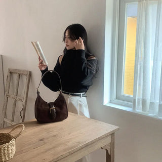 [SET] Turtleneck Knit Sleeveless Top & Knit Bolero Set