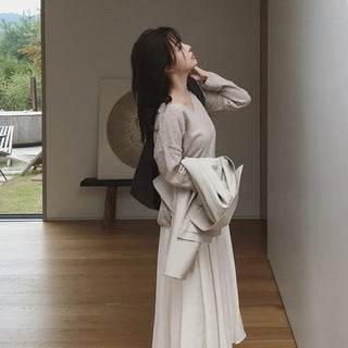 Cashmere Fine Wool V-Neck Knit