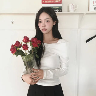 Slim Square Neck Sweatshirt