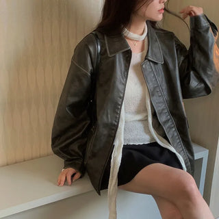 Vintage Wash Leather Jacket