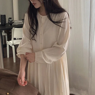 Pleated long dress