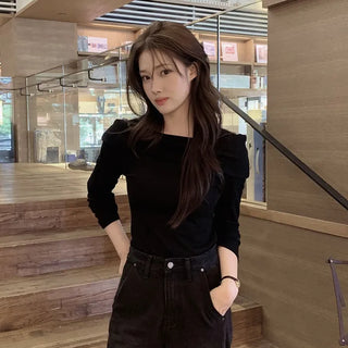Slim Square Neck Sweatshirt