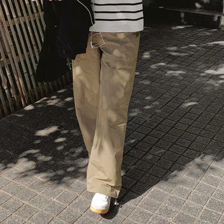 Autumn double-stitched jogger pants