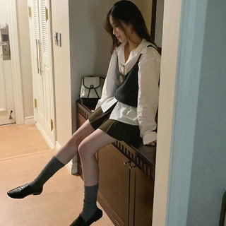 Wool knit bustier