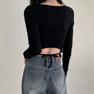 Span Basic Slit T-Shirt