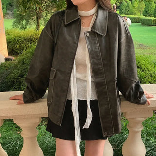 Vintage Wash Leather Jacket