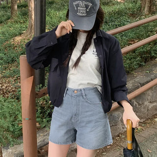 Fog Blue Denim Shorts - Size 4
