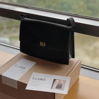 #LENTO. Classic leather bag-2color