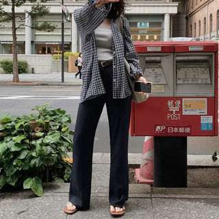 (basic/long) Semi-bootcut slacks - 4 sizes