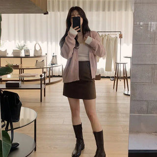 Button-point peach skirt - 3 sizes