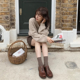 (Over 10,000 sold) V-neck knit - 5 colors