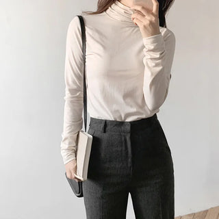 Turtleneck T-shirt (brushed lining) - 8 colors
