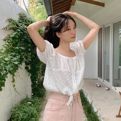 Cotton Flower Blouse - 2 colors