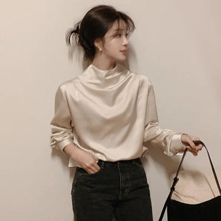 Mock neck blouse - 2 colors