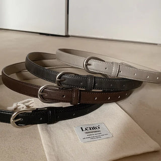 #LENTO. (Over 200,000 sold) Classic Belt (silver/gold)