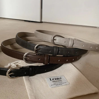 #LENTO. (Over 200,000 sold) Classic Belt (silver/gold)