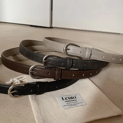 #LENTO. (Over 200,000 sold) Classic Belt (silver/gold)