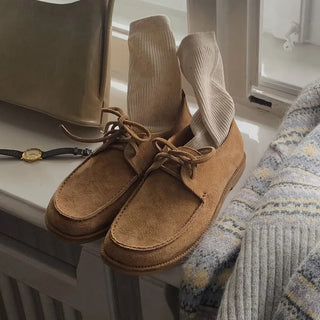 #LENTO. Mocca suede Shoes-3color