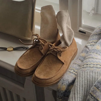 #LENTO. Mocca suede Shoes-3color