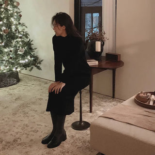 Black turtleneck dress - 2 sizes