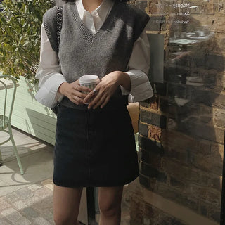 Vintage denim skirt