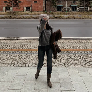 (basic/long) Brushed-back vintage denim - 4 sizes