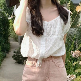 Cotton Flower Blouse - 2 colors