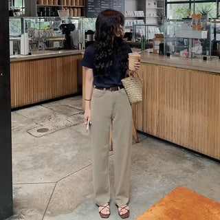 (basic/long) Mute Tone Shirring Denim Pants - 4 sizes