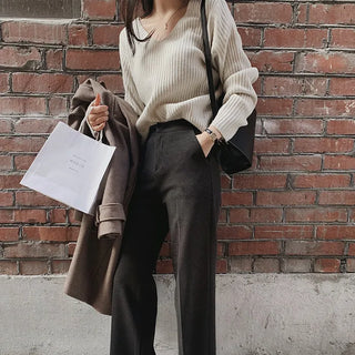 Slim cashmere ribbed knit - 4 colors