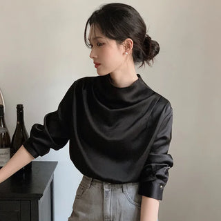 Mock neck blouse - 2 colors