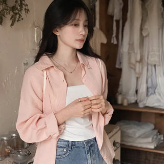 (short/long) Slim Cotton Shirt - 5 colors
