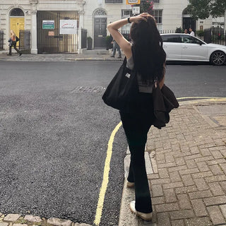 Semi-bootcut pants