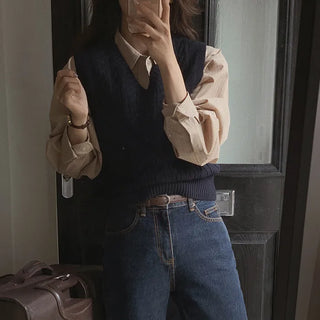 Cable knit vest - 4 colors
