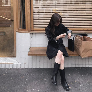 Low Denim Jacket Dress - One Color
